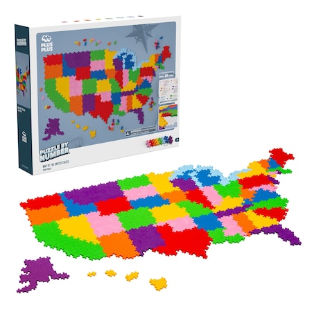 Plus-Plus Plus-Plus Puzzle By Number, 1400 pc Map of the United States 05141